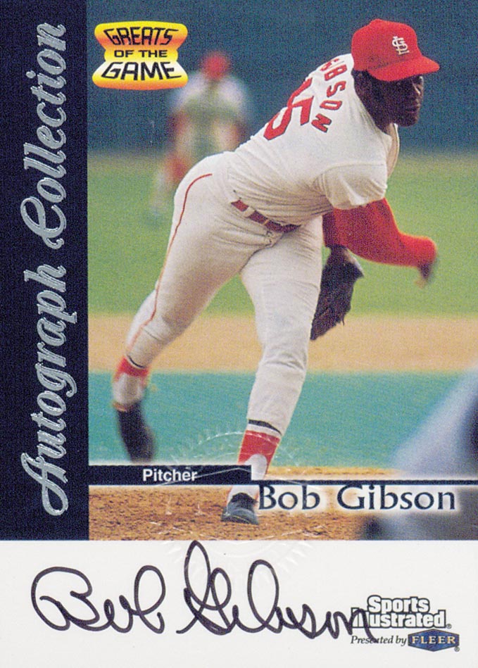 1999 Sports Illustrated Greats of the Game Autographs #27 Bob Gibson