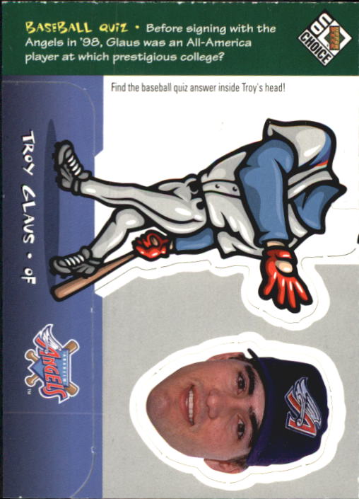 1999 UD Choice Mini Bobbing Head #B2 Troy Glaus