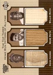 1999 Upper Deck A Piece of History 500 Club #ARM Hank Aaron/Babe Ruth/Willie Mays SP
