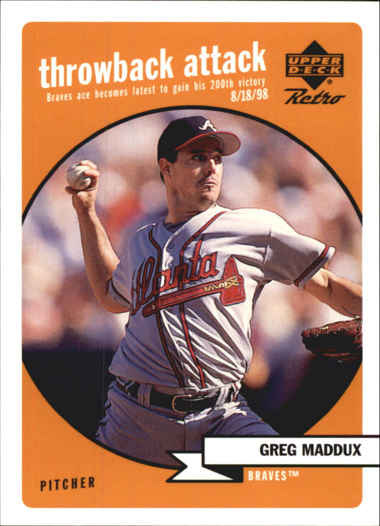 1999 Upper Deck Retro Throwback Attack #T7 Greg Maddux