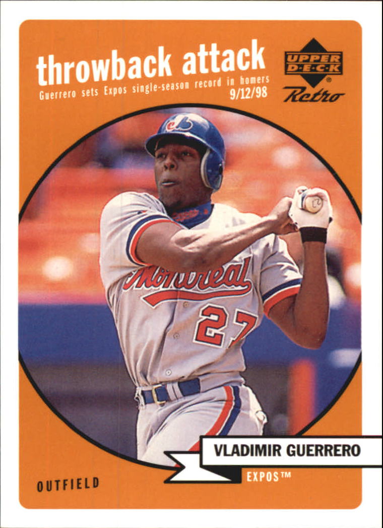 1999 Upper Deck Retro Throwback Attack #T14 Vladimir Guerrero