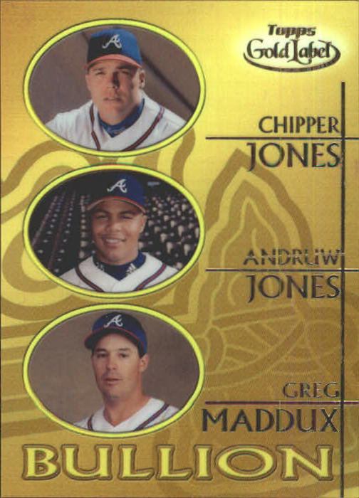 2000 Topps Gold Label Bullion #B3 C.Jones/A.Jones/Maddux