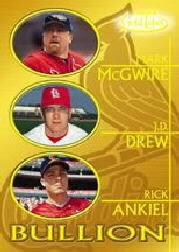2000 Topps Gold Label Bullion #B6 McGwire/Drew/Ankiel