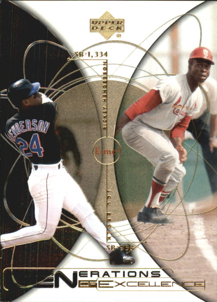 2000 Upper Deck Hitter's Club Generations of Excellence #GE8 R.Henderson/L.Brock
