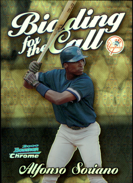 2000 Bowman Chrome Bidding for the Call Refractors #BC5 Alfonso Soriano