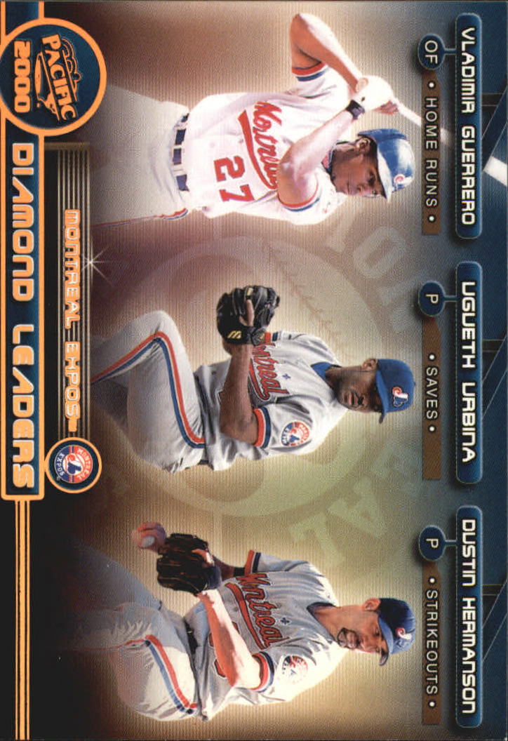 2000 Pacific Diamond Leaders #24 V.Guerrero/D.Herm/Urbina