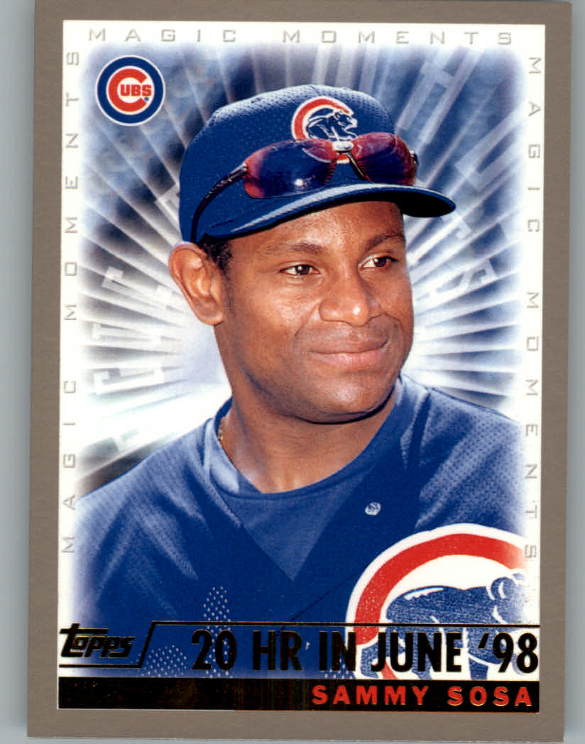 2000 Topps #477A S.Sosa MM 20 HR June
