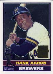2000 Topps Aaron Chrome #23 Hank Aaron 1976