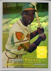 2000 Topps Aaron Chrome Refractors #4 Hank Aaron 1957