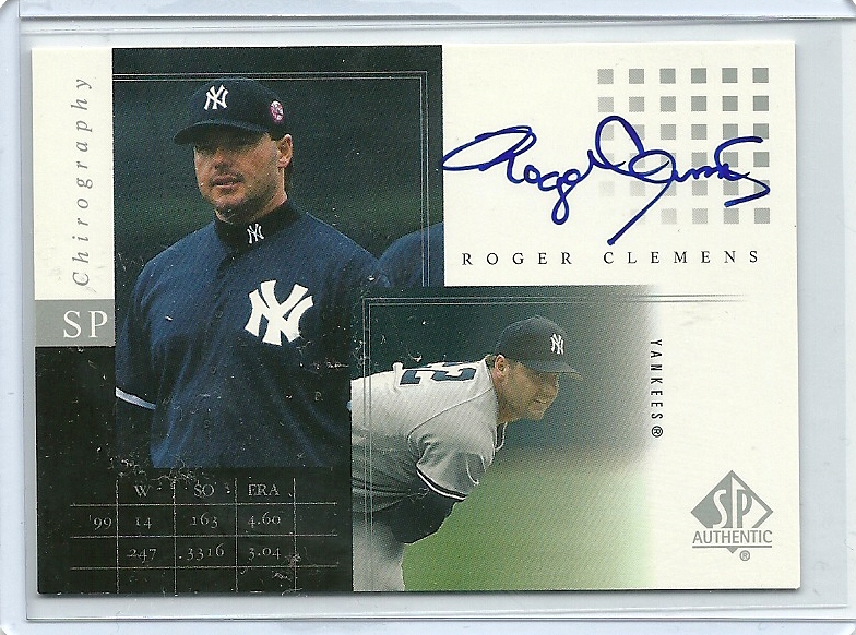 2000 SP Authentic Chirography #RC Roger Clemens