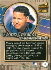 2000 Aurora Pennant Fever #8 Manny Ramirez back image