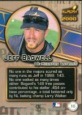 2000 Aurora Pennant Fever #10 Jeff Bagwell back image