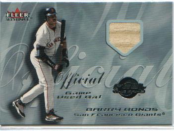 2000 Fleer Mystique Feel the Game #3 Barry Bonds Bat