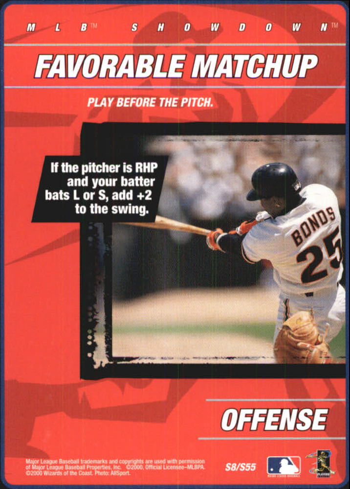 2000 MLB Showdown Strategy #S8 B.Bonds/Favorable Matchup