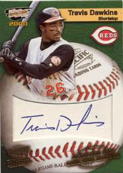 2000 Revolution MLB Game Ball Signatures #6 Travis Dawkins