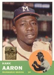 2000 Topps Aaron #10 Hank Aaron 1963