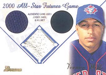 2001 Bowman Multiple Game Relics #MGRVW Vernon Wells A