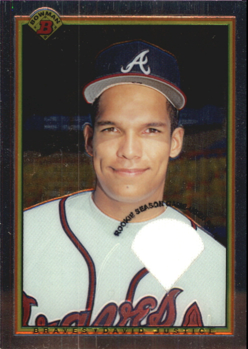 2001 Bowman Chrome Rookie Reprints Relics #1 David Justice Jsy