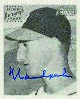 2001 Bowman Heritage 1948 Reprints Autographs #1 Warren Spahn 1