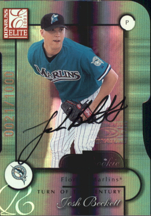 2001 Donruss Elite Turn of the Century Autographs #154 Josh Beckett
