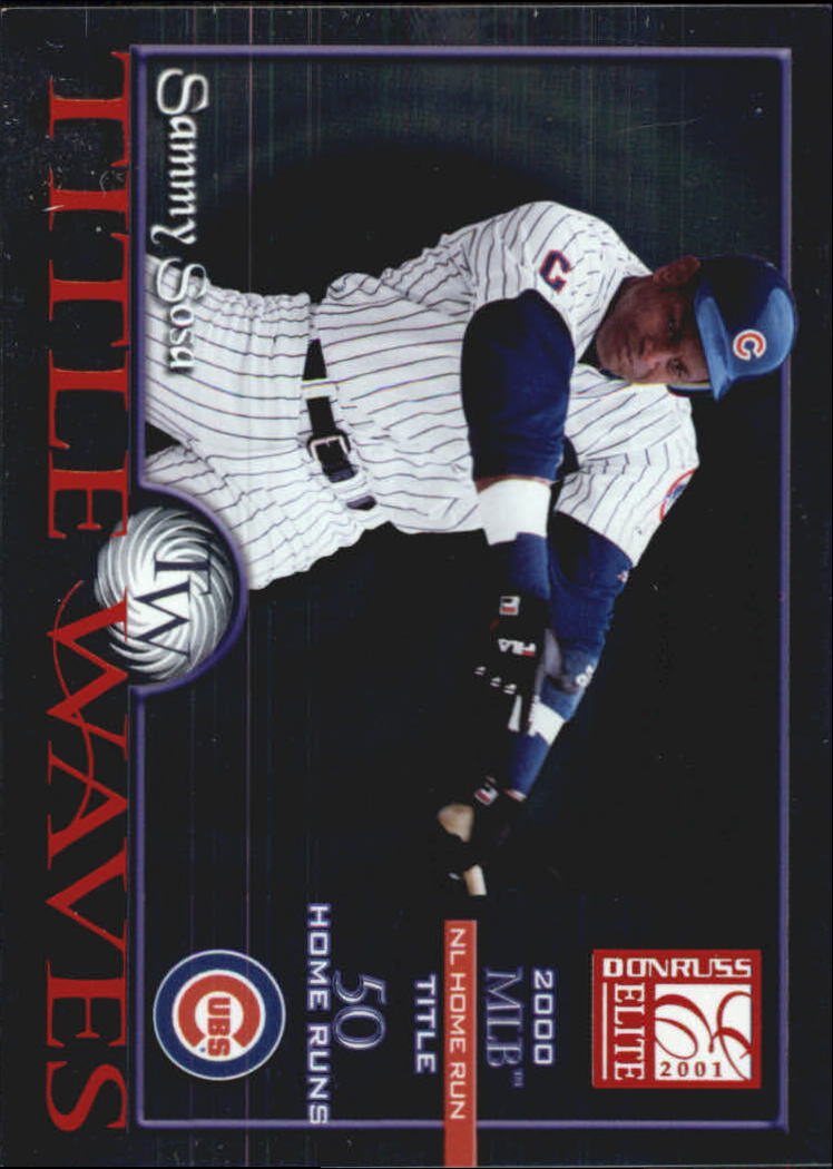 2001 Donruss Elite Title Waves #TW8 Sammy Sosa/2000