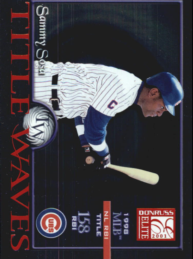 2001 Donruss Elite Title Waves #TW14 Sammy Sosa/1998