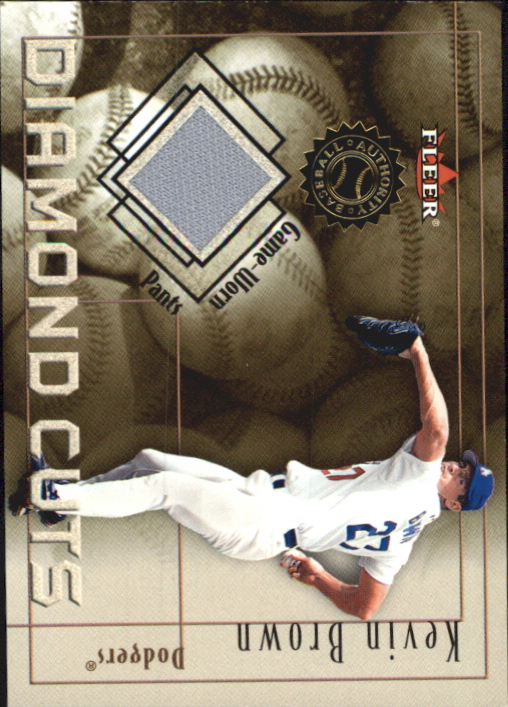 2001 Fleer Authority Diamond Cuts Memorabilia #11 Kevin Brown Pants/800