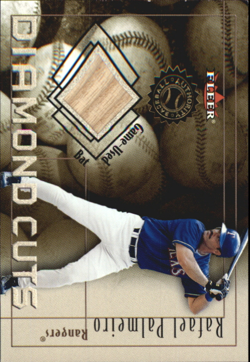 2001 Fleer Authority Diamond Cuts Memorabilia #70 Rafael Palmeiro Bat/800