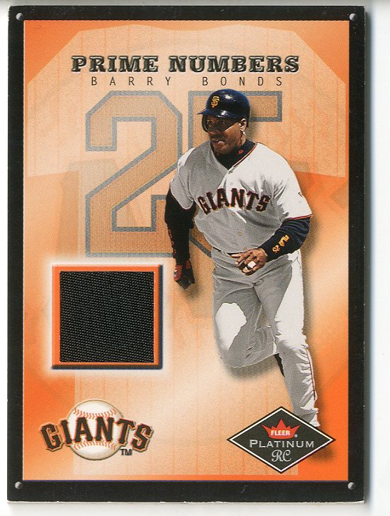 2001 Fleer Platinum Prime Numbers #3 Barry Bonds