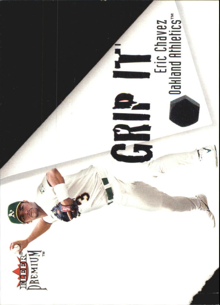 2001 Fleer Premium Grip It and Rip It #GRP15 E.Chavez/J.Giambi