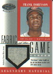 2001 Leaf Certified Materials Fabric of the Game #12CR Frank Robinson/72