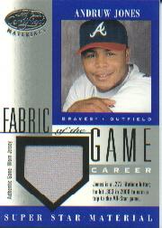 2001 Leaf Certified Materials Fabric of the Game #59CR Andruw Jones/272