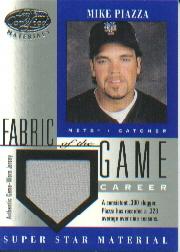 2001 Leaf Certified Materials Fabric of the Game #61CR Mike Piazza/328