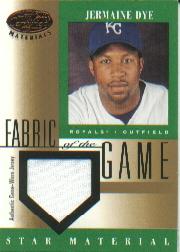 2001 Leaf Certified Materials Fabric of the Game #89BA Jermaine Dye SP