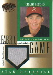 2001 Leaf Certified Materials Fabric of the Game #91BA Craig Biggio