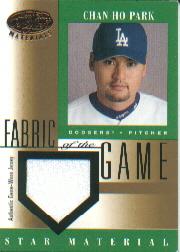 2001 Leaf Certified Materials Fabric of the Game #100BA Chan Ho Park