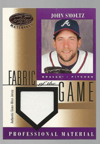 2001 Leaf Certified Materials Fabric of the Game #118BA John Smoltz