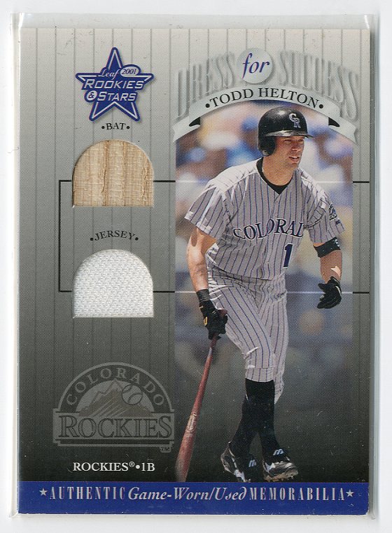 2001 Leaf Rookies and Stars Dress for Success #DFS8 Todd Helton
