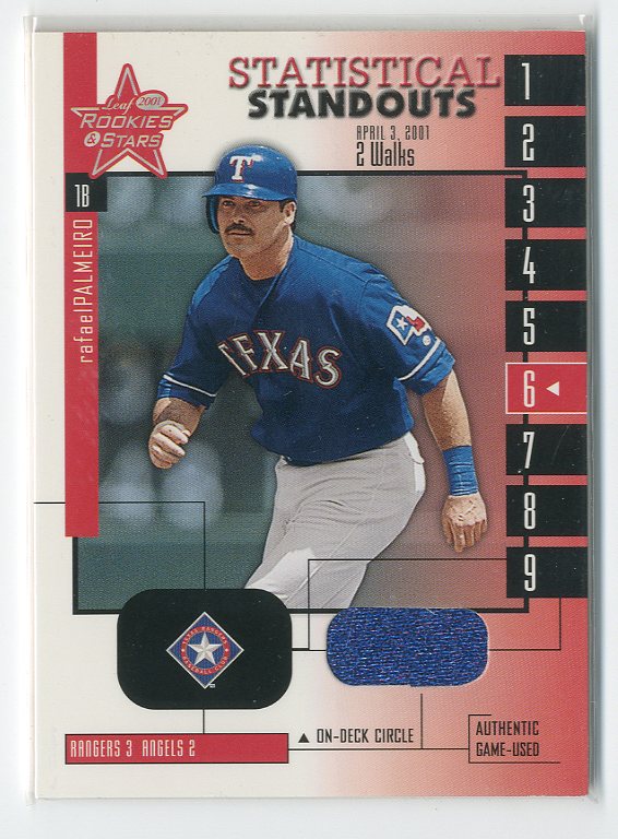 2001 Leaf Rookies and Stars Statistical Standouts #SS15 Rafael Palmeiro
