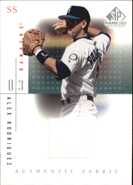 2001 SP Game Used Edition Authentic Fabric #ARH Alex Rodriguez Rangers