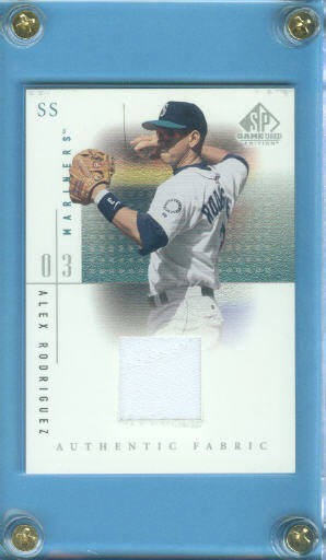 2001 SP Game Used Edition Authentic Fabric #ARM Alex Rodriguez Mariners DP