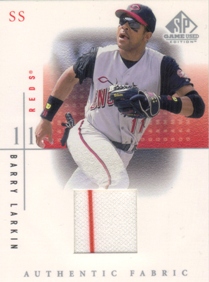2001 SP Game Used Edition Authentic Fabric #BL Barry Larkin