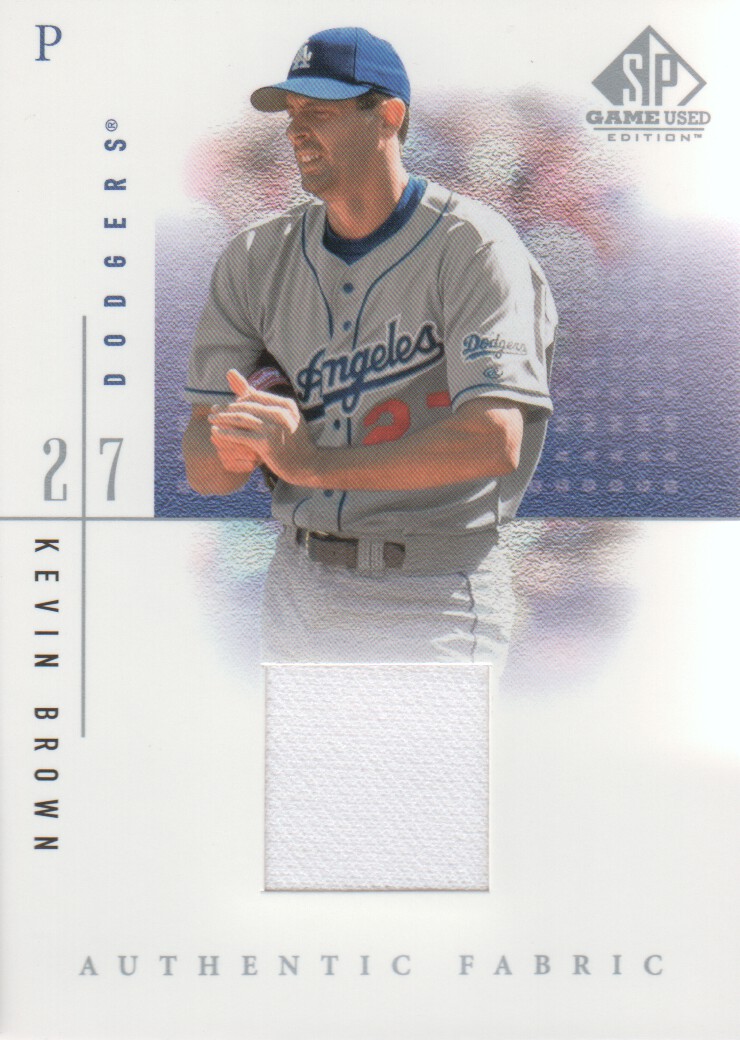 2001 SP Game Used Edition Authentic Fabric #KB Kevin Brown