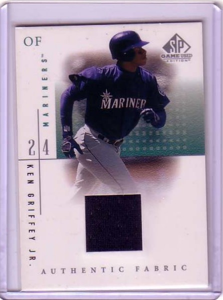 2001 SP Game Used Edition Authentic Fabric #KGM Ken Griffey Jr. Mariners DP