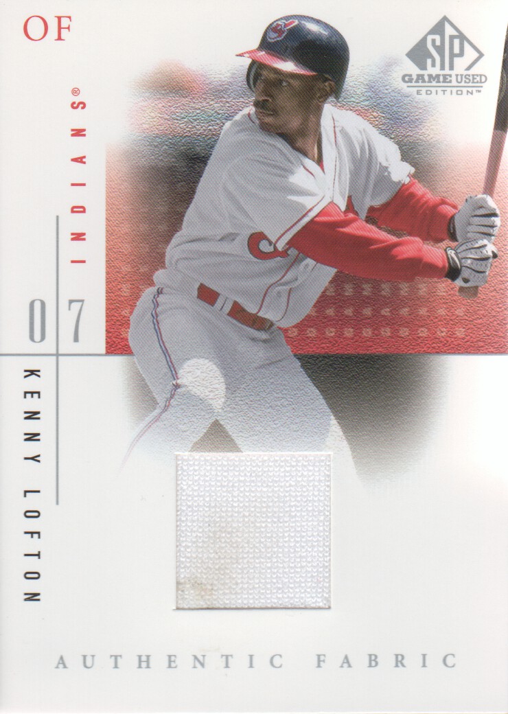 2001 SP Game Used Edition Authentic Fabric #KL Kenny Lofton