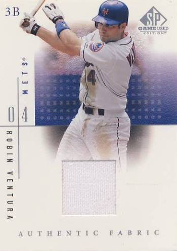 2001 SP Game Used Edition Authentic Fabric #RV Robin Ventura