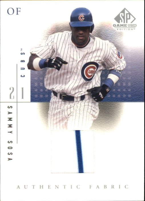 2001 SP Game Used Edition Authentic Fabric #SSH Sammy Sosa Home