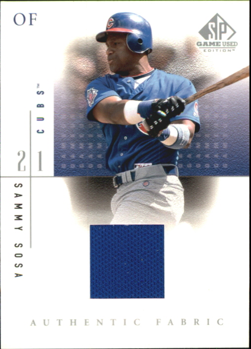 2001 SP Game Used Edition Authentic Fabric #SSR Sammy Sosa Road