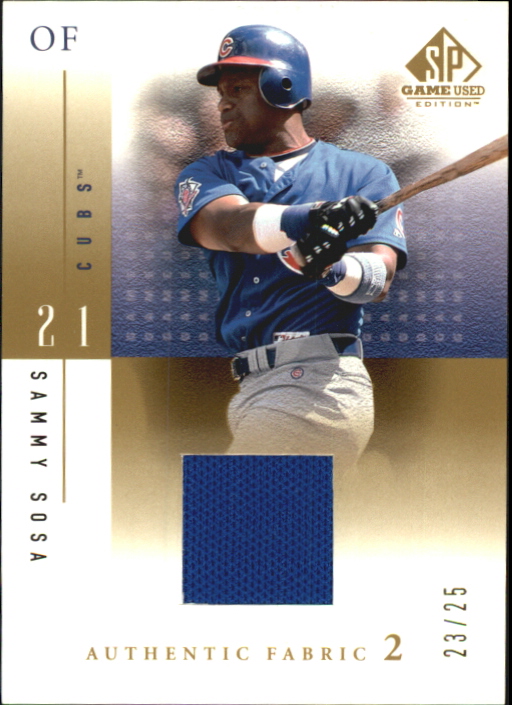 2001 SP Game Used Edition Authentic Fabric 2 #SSR Sammy Sosa Road