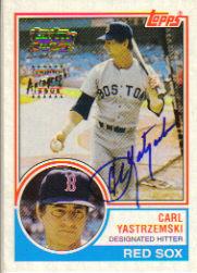 2001 Topps Team Topps Legends Autographs #TT8F Carl Yastrzemski 83